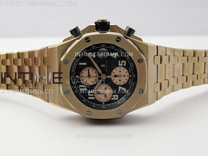 Royal Oak Offshore 42mm RG TKF Best Edition Black Dial on RG Bracelet A7750