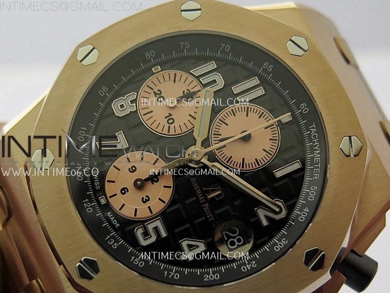 Royal Oak Offshore 42mm RG TKF Best Edition Black Dial on RG Bracelet A7750