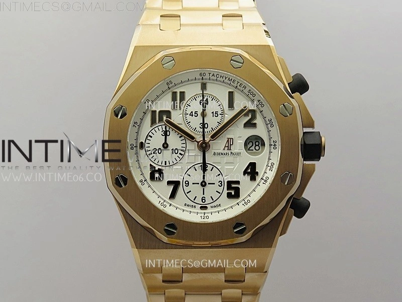 Royal Oak Offshore 42mm RG TKF Best Edition White Dial on RG Bracelet A7750