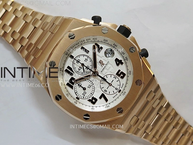 Royal Oak Offshore 42mm RG TKF Best Edition White Dial on RG Bracelet A7750