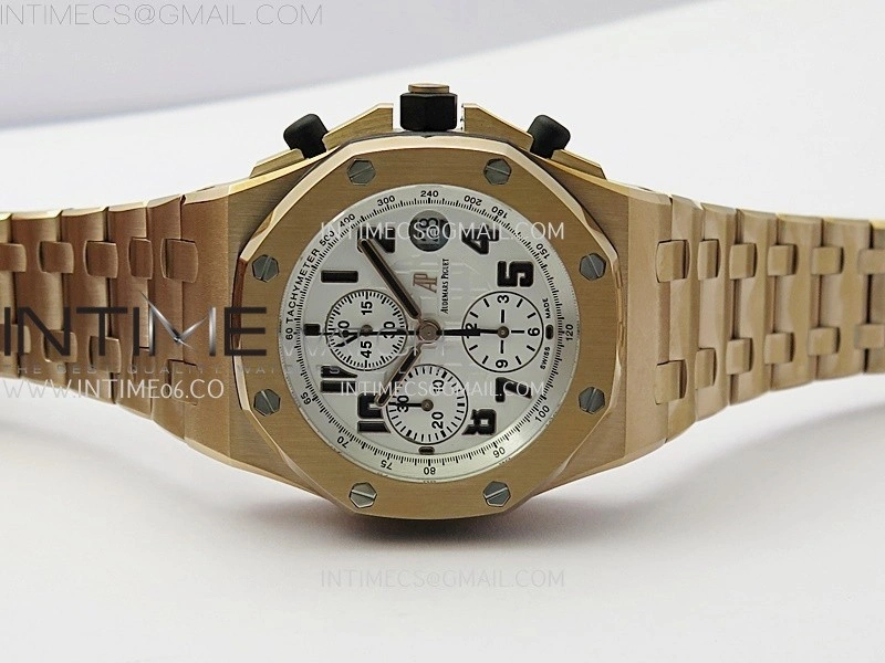 Royal Oak Offshore 42mm RG TKF Best Edition White Dial on RG Bracelet A7750