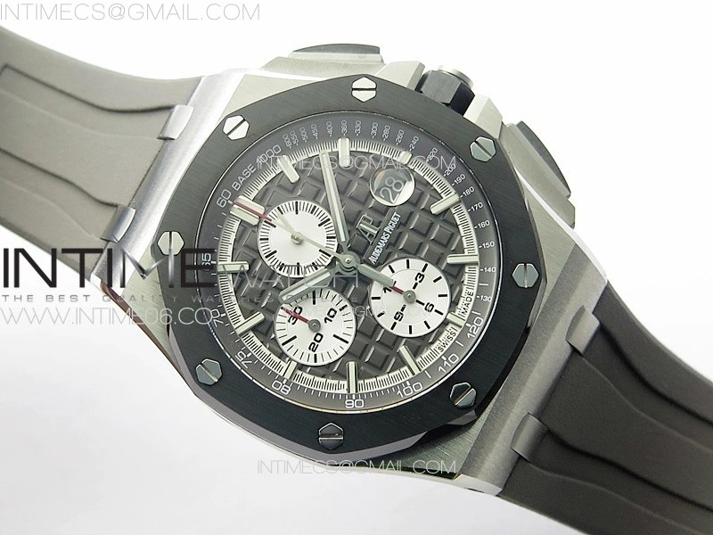 Royal Oak Offshore 44mm SS APSF 1:1 Best Edition Gray Dial on Grey Rubber Strap