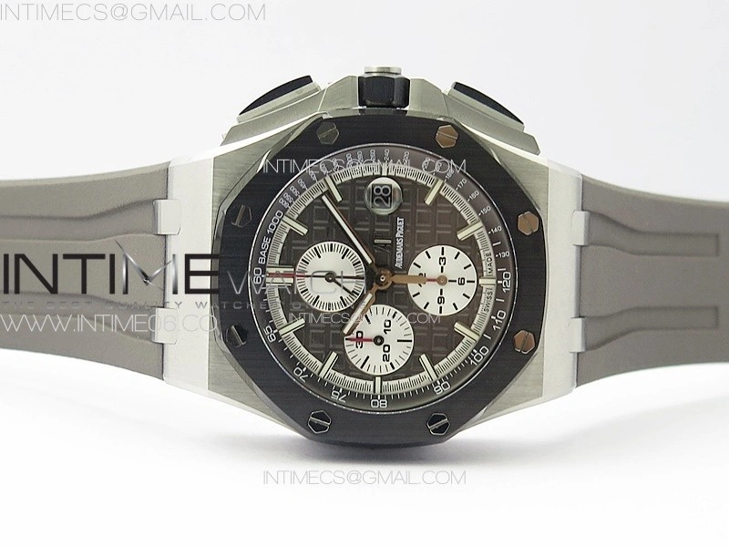 Royal Oak Offshore 44mm SS APSF 1:1 Best Edition Gray Dial on Grey Rubber Strap