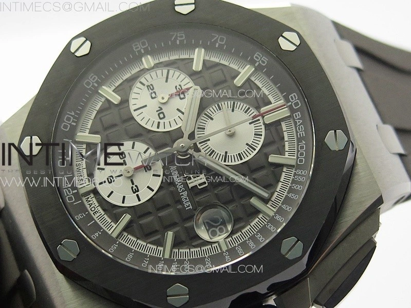 Royal Oak Offshore 44mm SS APSF 1:1 Best Edition Gray Dial on Grey Rubber Strap