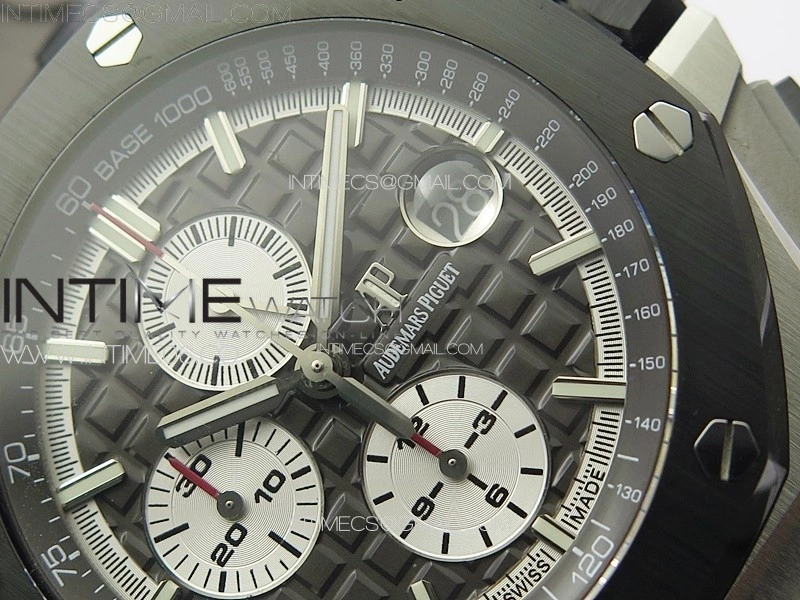 Royal Oak Offshore 44mm SS APSF 1:1 Best Edition Gray Dial on Grey Rubber Strap