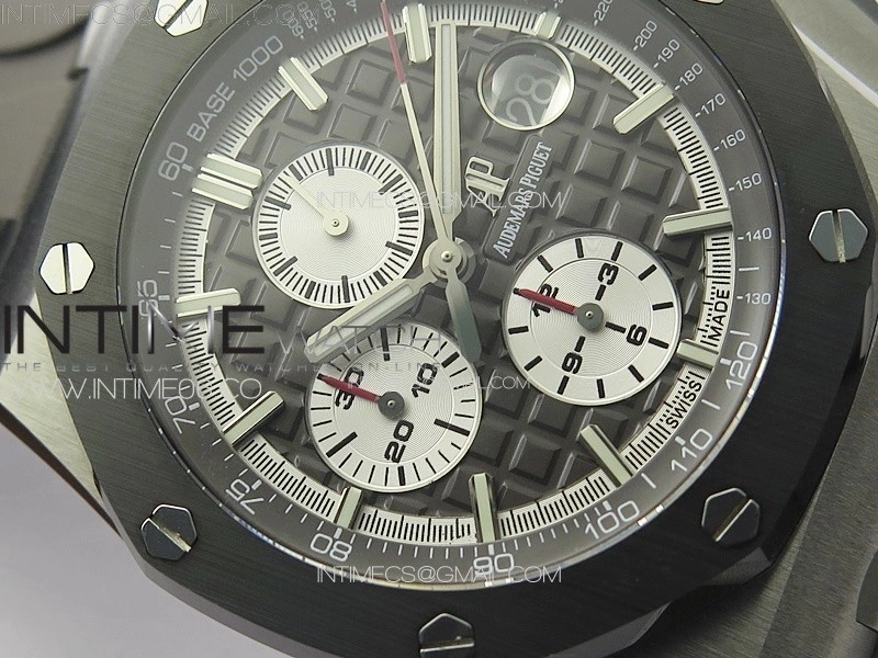 Royal Oak Offshore 44mm SS APSF 1:1 Best Edition Gray Dial on Grey Rubber Strap