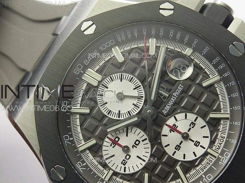 Royal Oak Offshore 44mm SS APSF 1:1 Best Edition Gray Dial on Grey Rubber Strap
