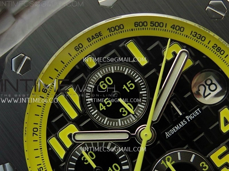Royal Oak Offshore 'Bumble Bee' TKF Best Edition on Black Leather Strap A3126