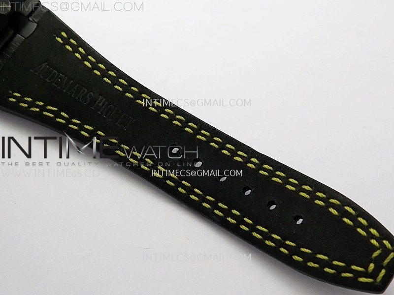 Royal Oak Offshore 'Bumble Bee' TKF Best Edition on Black Leather Strap A3126