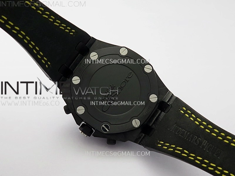 Royal Oak Offshore 'Bumble Bee' TKF Best Edition on Black Leather Strap A3126