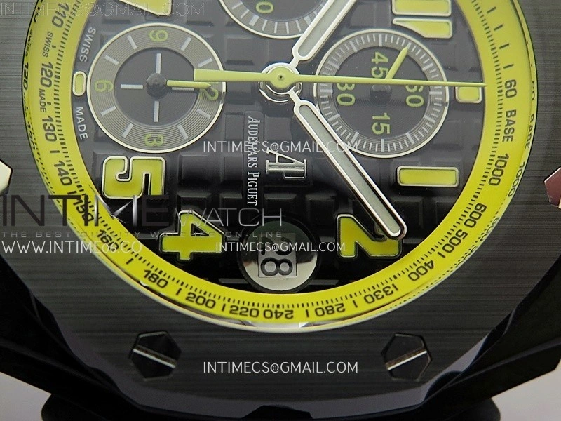 Royal Oak Offshore 'Bumble Bee' TKF Best Edition on Yellow Rubber Strap A3126
