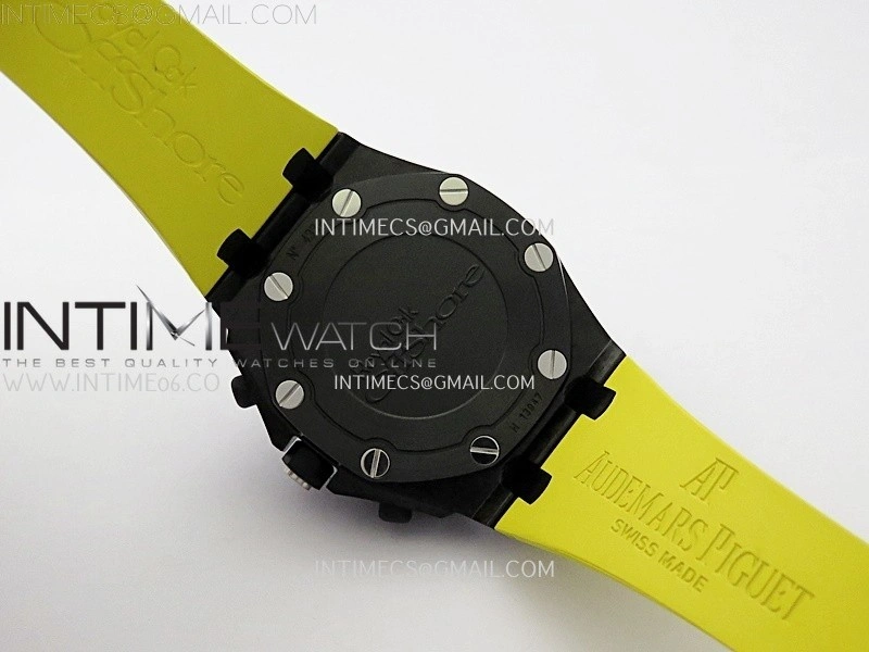 Royal Oak Offshore 'Bumble Bee' TKF Best Edition on Yellow Rubber Strap A3126
