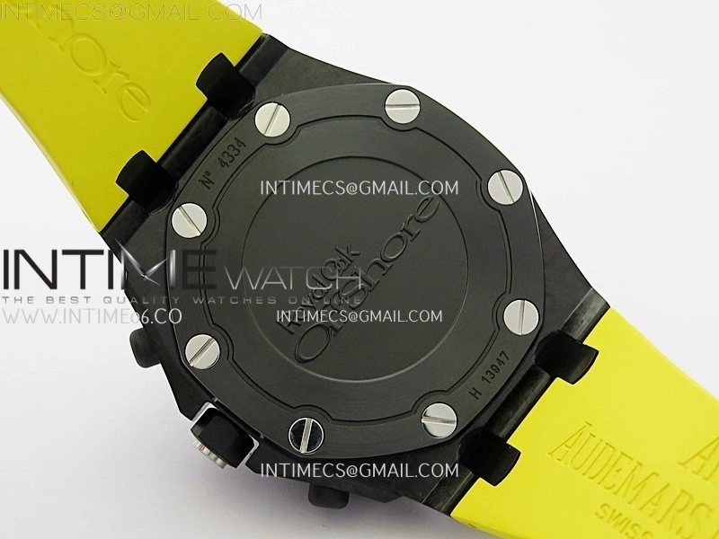 Royal Oak Offshore 'Bumble Bee' TKF Best Edition on Yellow Rubber Strap A3126