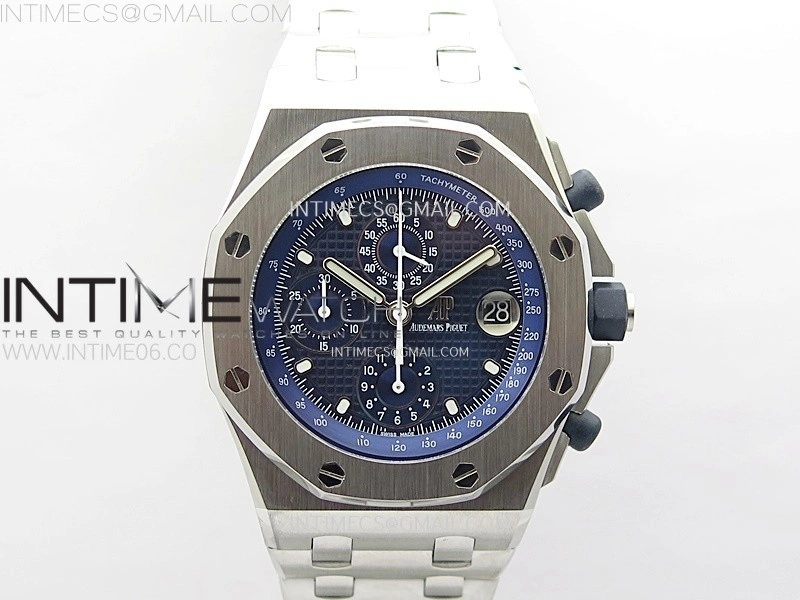 Royal Oak Offshore Chrono SS JJF Best Edition Blue Dial on SS Bracelet A7750