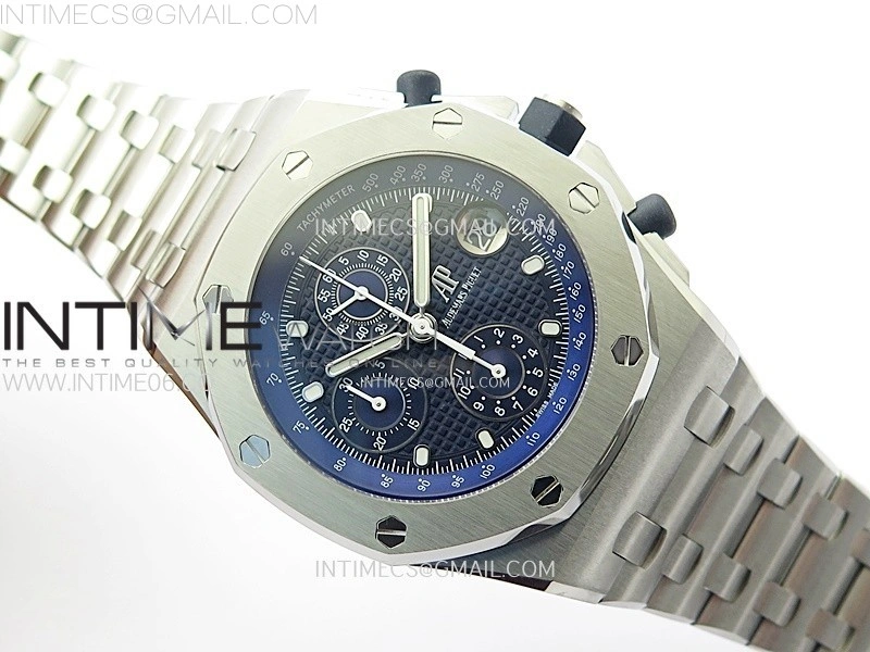 Royal Oak Offshore Chrono SS JJF Best Edition Blue Dial on SS Bracelet A7750