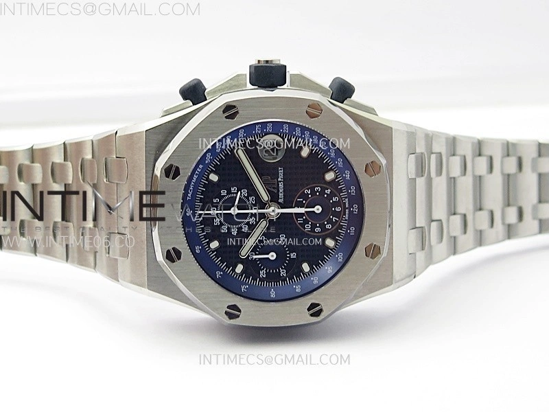 Royal Oak Offshore Chrono SS JJF Best Edition Blue Dial on SS Bracelet A7750