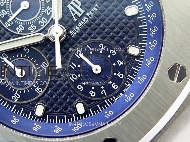 Royal Oak Offshore Chrono SS JJF Best Edition Blue Dial on SS Bracelet A7750