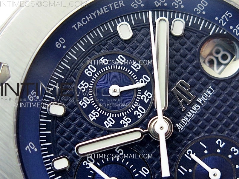 Royal Oak Offshore Chrono SS JJF Best Edition Blue Dial on SS Bracelet A7750