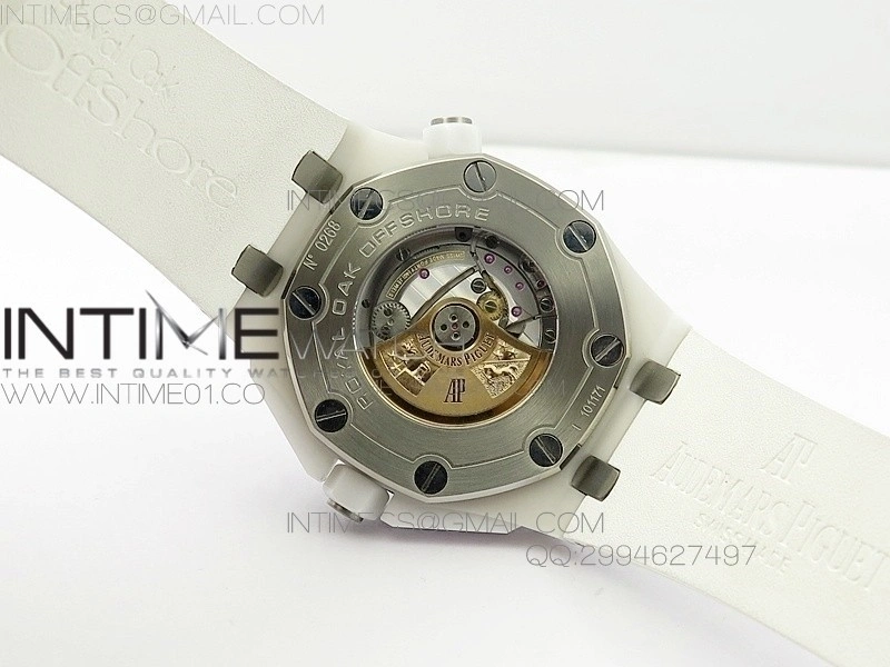 Royal Oak Offshore Diver White Ceramic BP on White Rubber Strap A3120