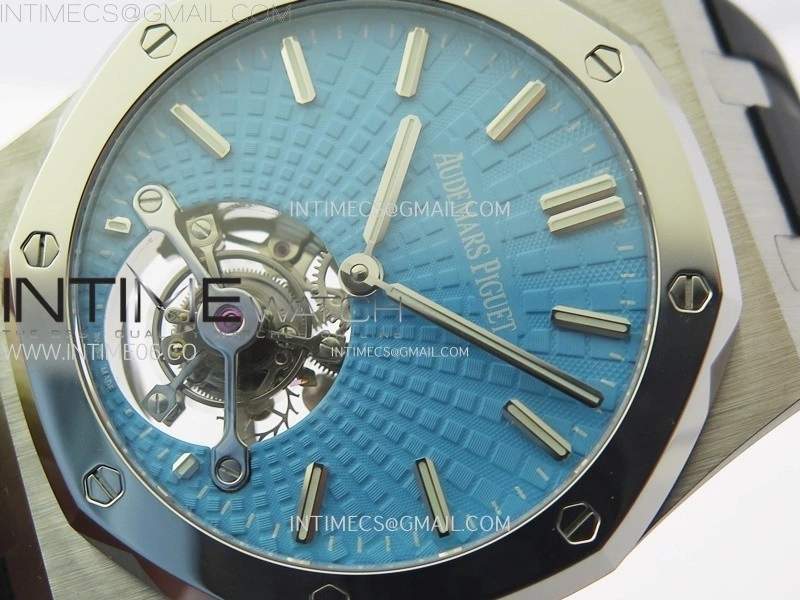Royal Oak SIHH SS Tourbillon BBS Tiffany Blue Dial on Black Rubber Strap A2924