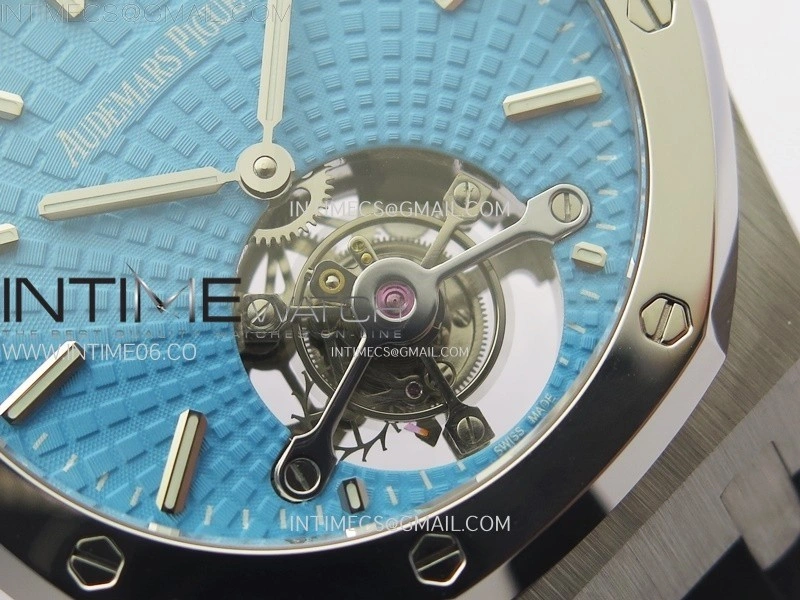 Royal Oak SIHH SS Tourbillon BBS Tiffany Blue Dial on Black Rubber Strap A2924