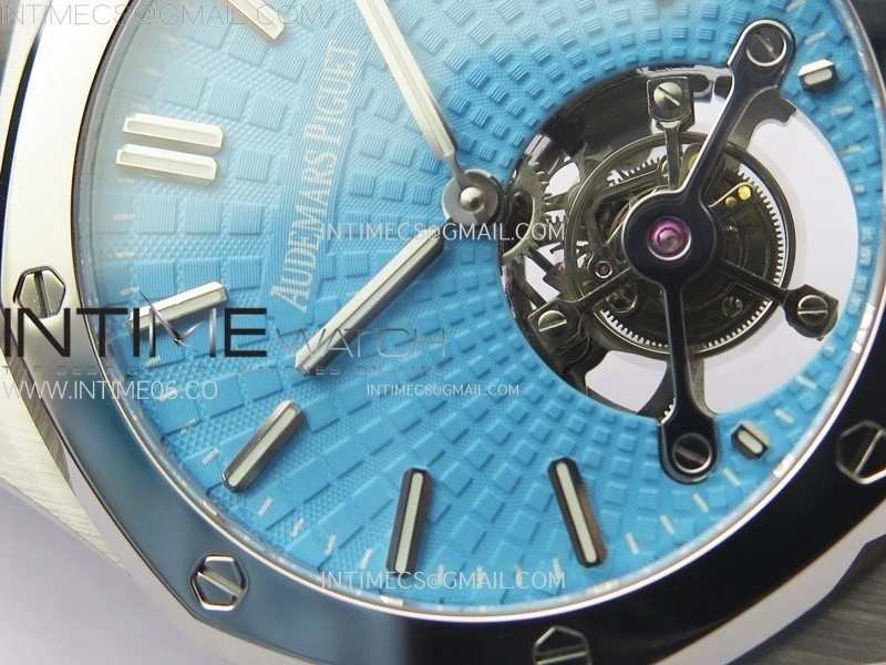Royal Oak SIHH SS Tourbillon BBS Tiffany Blue Dial on Black Rubber Strap A2924