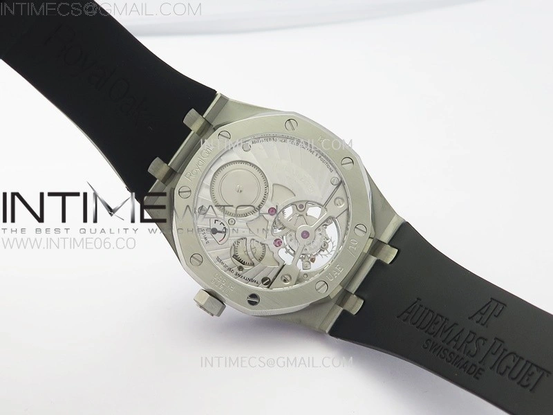 Royal Oak SIHH SS Tourbillon BBS Tiffany Blue Dial on Black Rubber Strap A2924