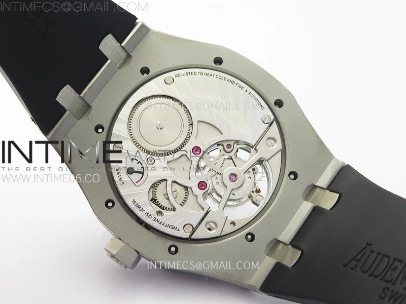 Royal Oak SIHH SS Tourbillon BBS Tiffany Blue Dial on Black Rubber Strap A2924