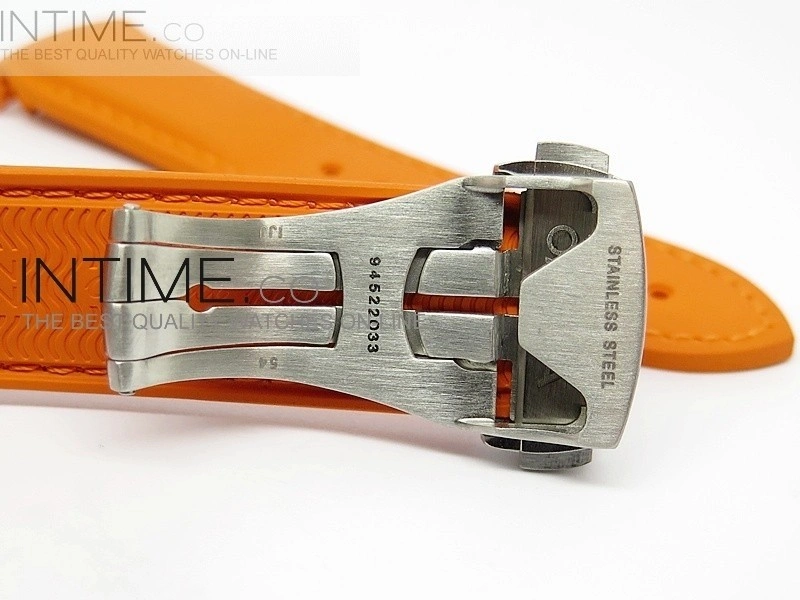 Rubber Strap For 45mm Ceramic Planet Ocean Orange