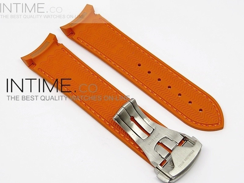 Rubber Strap For 45mm Ceramic Planet Ocean Orange