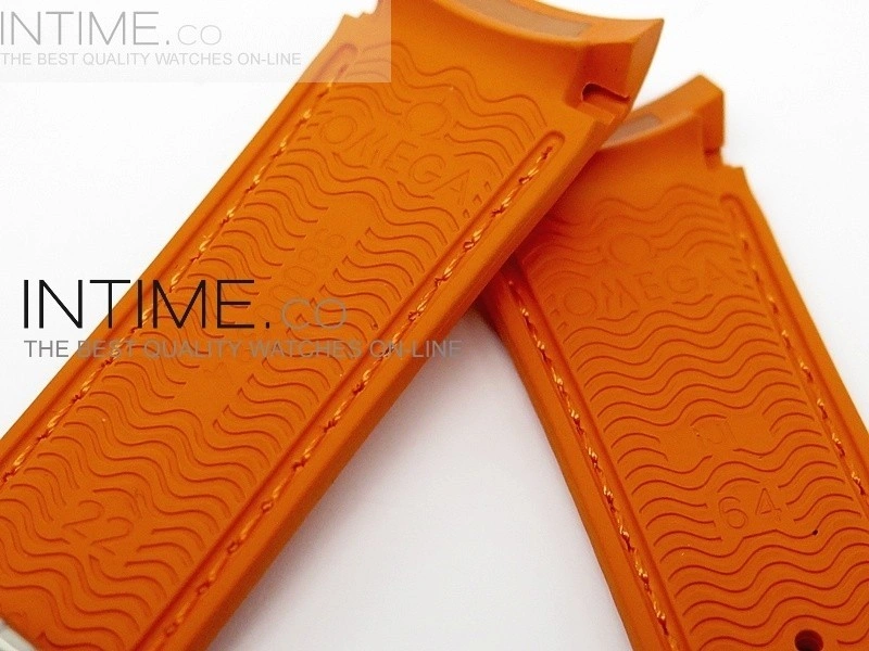 Rubber Strap For 45mm Ceramic Planet Ocean Orange