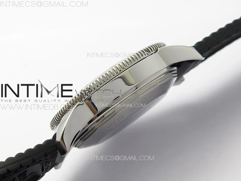 SuperOcean 42mm AB2010 SS B50 1:1 Best Edition Green Dial Black Ceramic Bezel on Black Rubber strap A2824