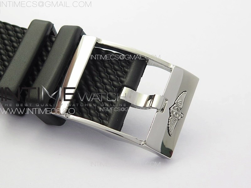 SuperOcean 42mm AB2010 SS B50 1:1 Best Edition Green Dial Black Ceramic Bezel on Black Rubber strap A2824