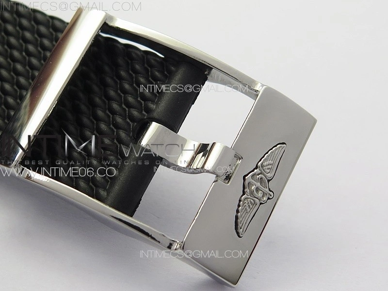 SuperOcean 42mm AB2010 SS B50 1:1 Best Edition Green Dial Black Ceramic Bezel on Black Rubber strap A2824