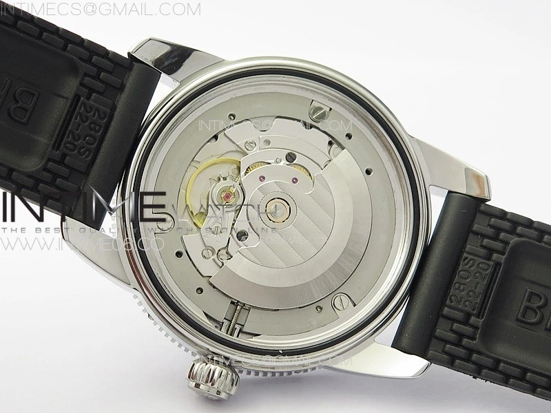 SuperOcean 42mm AB2010 SS B50 1:1 Best Edition Green Dial Black Ceramic Bezel on Black Rubber strap A2824
