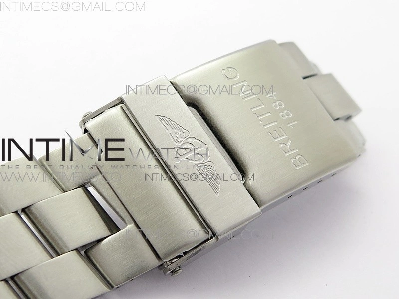 Seawolf 45mm SS B50 1:1 Best Edition SuperLumed Black Dial Numeral Markers on SS Bracelet A2824