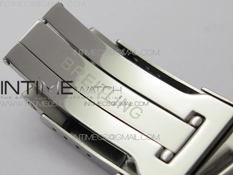 Seawolf 45mm SS B50 1:1 Best Edition SuperLumed Black Dial Numeral Markers on SS Bracelet A2824