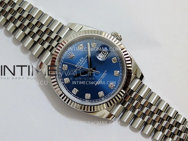 DateJust 41mm 126334 904L SS Clean Plus 1:1 Best Edition Blue Dial Diamond Marker On Jubilee Bracelet DD3235