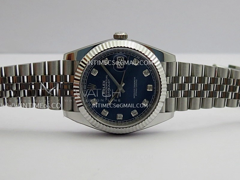 DateJust 41mm 126334 904L SS Clean Plus 1:1 Best Edition Blue Dial Diamond Marker On Jubilee Bracelet DD3235
