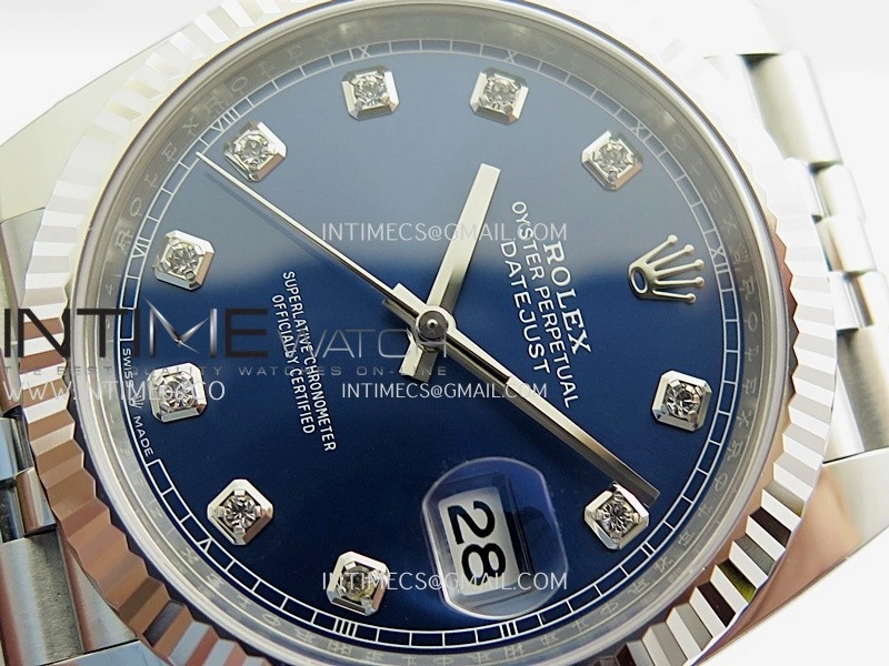 DateJust 41mm 126334 904L SS Clean Plus 1:1 Best Edition Blue Dial Diamond Marker On Jubilee Bracelet DD3235