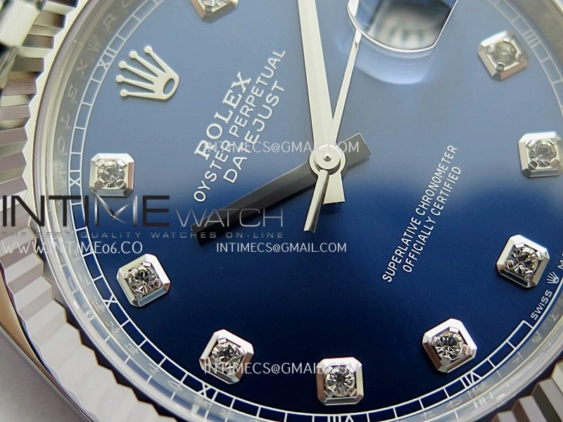 DateJust 41mm 126334 904L SS Clean Plus 1:1 Best Edition Blue Dial Diamond Marker On Jubilee Bracelet DD3235