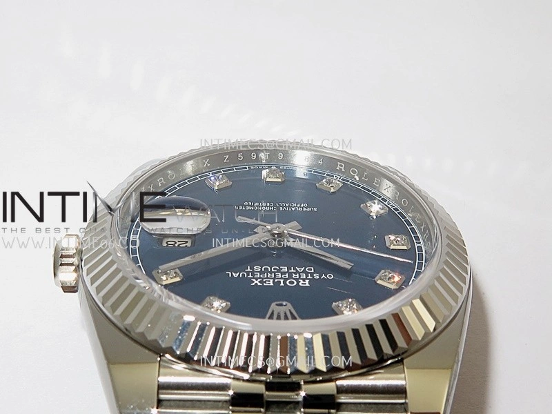 DateJust 41mm 126334 904L SS Clean Plus 1:1 Best Edition Blue Dial Diamond Marker On Jubilee Bracelet DD3235