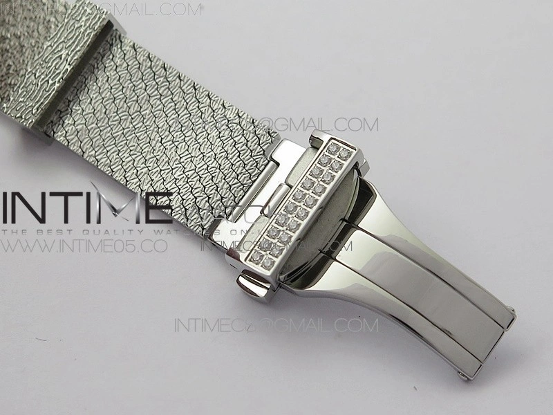 La D de dior Satine SS Crystal Bezel 8848F 1:1 Best Edition MOP White Dial on SS bracelet Swiss Quartz