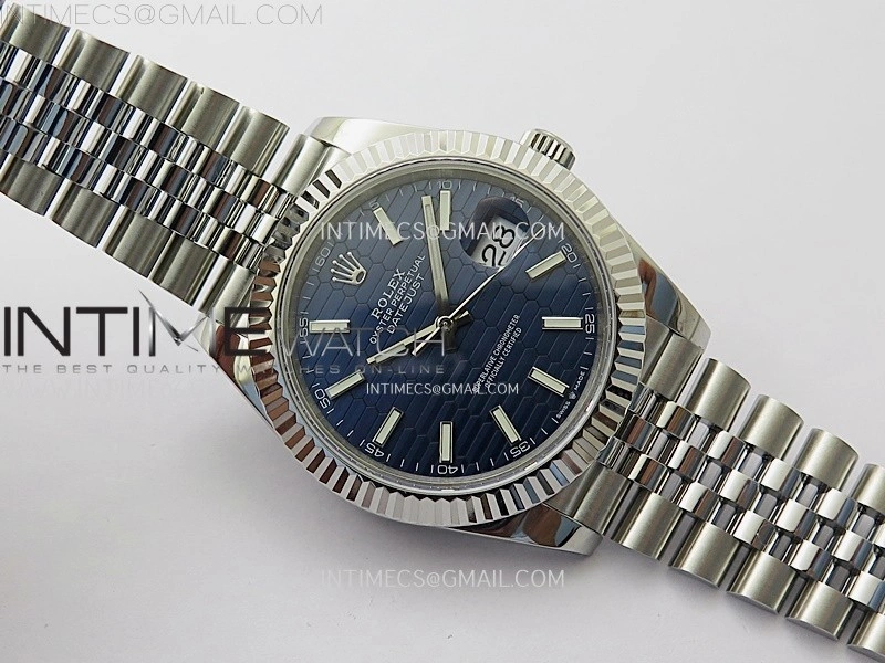 DateJust 126334 904L SS JDF 1:1 Best Edition Blue Fluted Dial Stick Markers on Jubilee 904L SS Bracelet