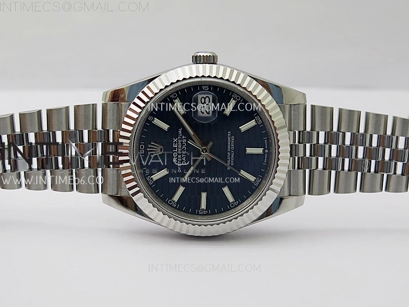 DateJust 126334 904L SS JDF 1:1 Best Edition Blue Fluted Dial Stick Markers on Jubilee 904L SS Bracelet