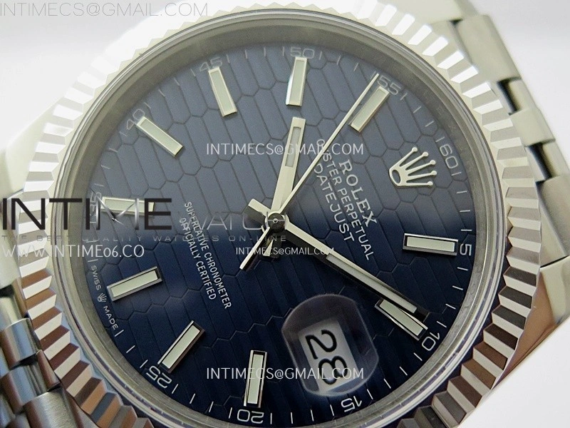 DateJust 126334 904L SS JDF 1:1 Best Edition Blue Fluted Dial Stick Markers on Jubilee 904L SS Bracelet