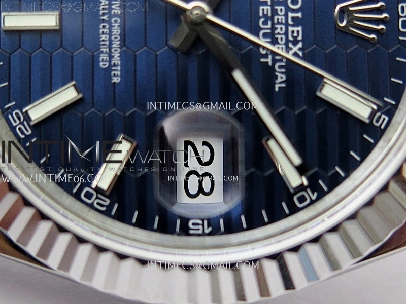 DateJust 126334 904L SS JDF 1:1 Best Edition Blue Fluted Dial Stick Markers on Jubilee 904L SS Bracelet