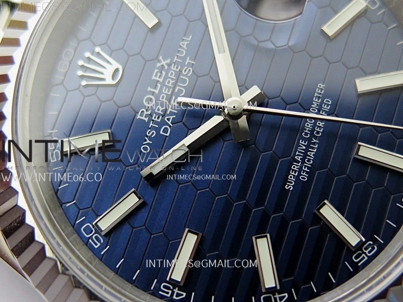 DateJust 126334 904L SS JDF 1:1 Best Edition Blue Fluted Dial Stick Markers on Jubilee 904L SS Bracelet