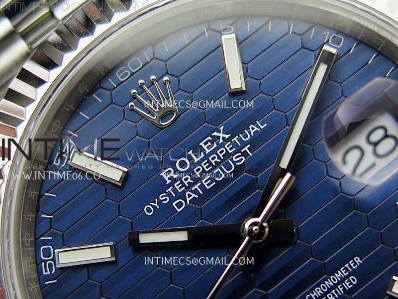 DateJust 126334 904L SS JDF 1:1 Best Edition Blue Fluted Dial Stick Markers on Jubilee 904L SS Bracelet