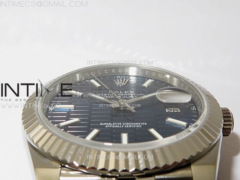 DateJust 126334 904L SS JDF 1:1 Best Edition Blue Fluted Dial Stick Markers on Jubilee 904L SS Bracelet